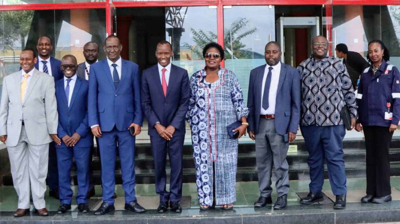 Joe Sang (Fourth Left) and Ruth Ssentamu (Fourt Right). PHOTO/COURTESY